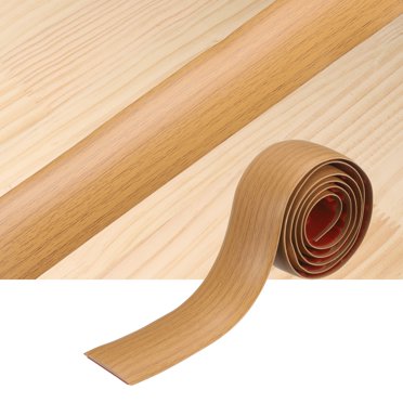 Bandes de Transition de Sol, 3,28 Ftx1,57 Pouces Bordure en PVC, Grain de Bois Chêne Jaune