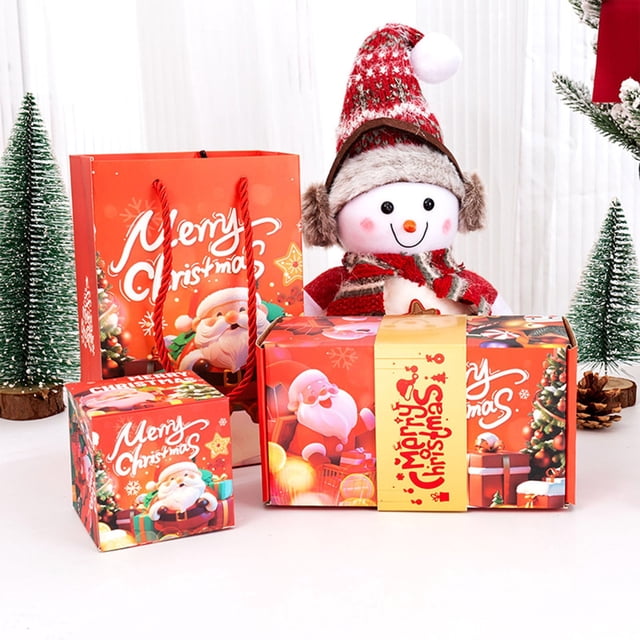 cpengpj Merry Christmas Bouncing Gift Box Set, 6-Pack Surprise Reveal with Red Envelope, Premium Cardboard for Jewelry, Proposals and Birthdays