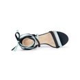 thumbnail image 4 of BLISSFUL STEP Women's Open Toe Color Block Lace Up Heel Sandals, 4 of 7