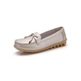 thumbnail image 3 of MAWCLOS Ladies Moccasins Comfort Nursing Shoes Slip On Resistant Loafers Bow Work Boat Shoe Gold 5, 3 of 5