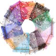 thumbnail image 1 of 100 Pcs Sacs Cadeaux en Organza Transparent pour Mariage avec Cordon de Serrage, 1 of 8