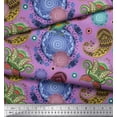thumbnail image 2 of Soimoi Poly Georgette Fabric Mandala & Paisley Ethnic Printed Fabric 1 Yard 42 Inch Wide, 2 of 3