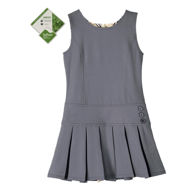 Bienzoe Chandail d'Uniforme Scolaire Extensible Plissé Durable pour Fille Gris 8