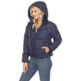 thumbnail image 2 of White Mark Women's Zip Hooded Puffer Jacket with Pockets, 2 of 7