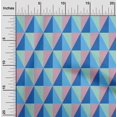 thumbnail image 2 of oneOone Polyester Spandex Medium Blue Fabric Geometric Craft Projects Decor Fabric Printed By The Yard 56 Inch Wide, 2 of 4