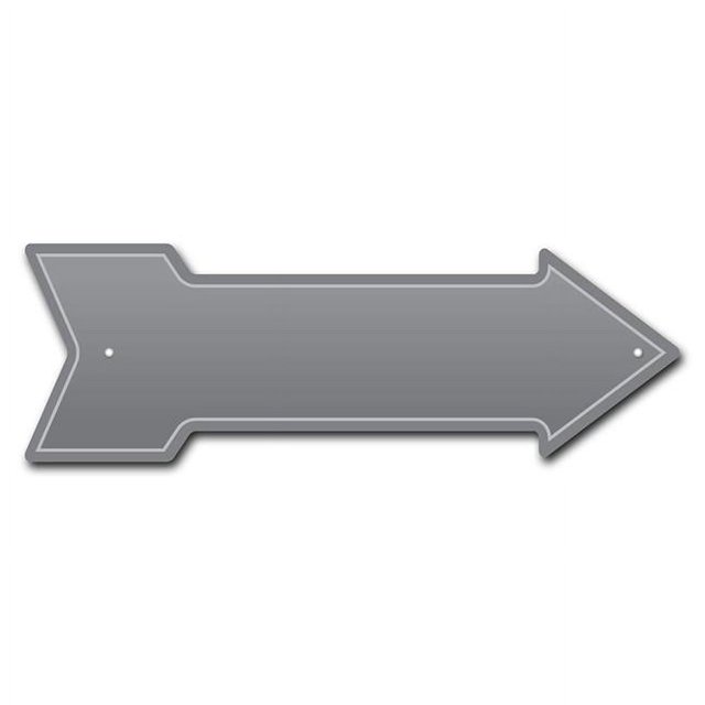 SignMission P-ARROW-999839 6 x 18 in. Wide Gray Arrow Sign