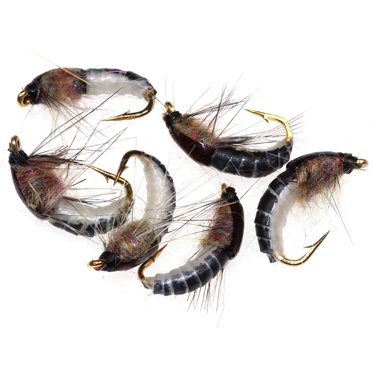Mouches de Pêche à la Mouche-6 Pcs Leurres de Pêche à la Mouche Faits à la Main-Mouches Humides, Nymphe