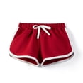 thumbnail image 3 of Girls Flowy Athletic Shorts New Girls Athletic Shorts Active Performance Shorts Kids Summer Sports Shorts Running Yoga Shorts with Drawstring Wine 9 Years, 3 of 3