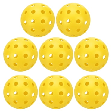 Unique Bargains 40 Holes Outdoor Pickleball Balls USA Pickleball Pickleball Ball for Amateurs, Yellow 8 Pack