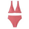 thumbnail image 4 of zanvin Womens High Waisted Bathing Suits Bikini Sets Two Piece Swimsuits,Pink,L, 4 of 6