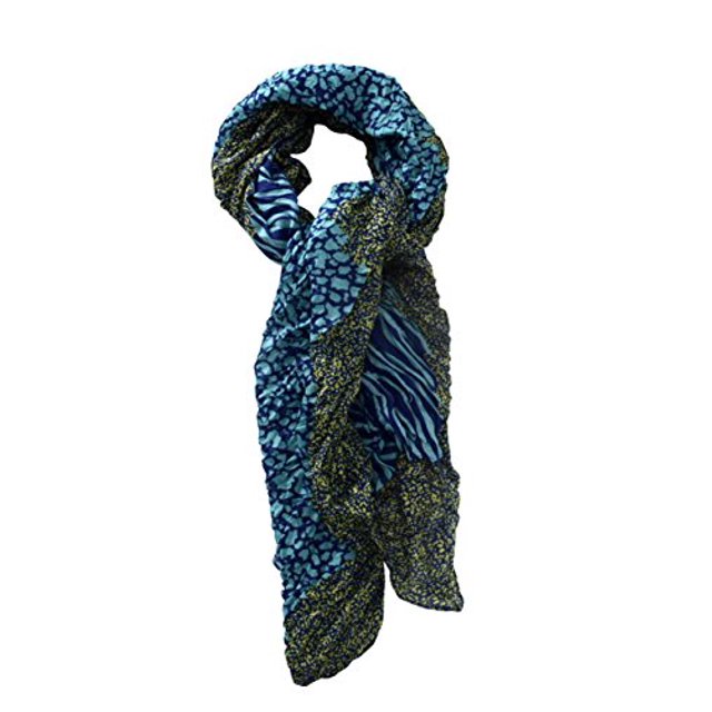 Peach Couture Light Weight Animal Print Crinkled Zebra Scarves