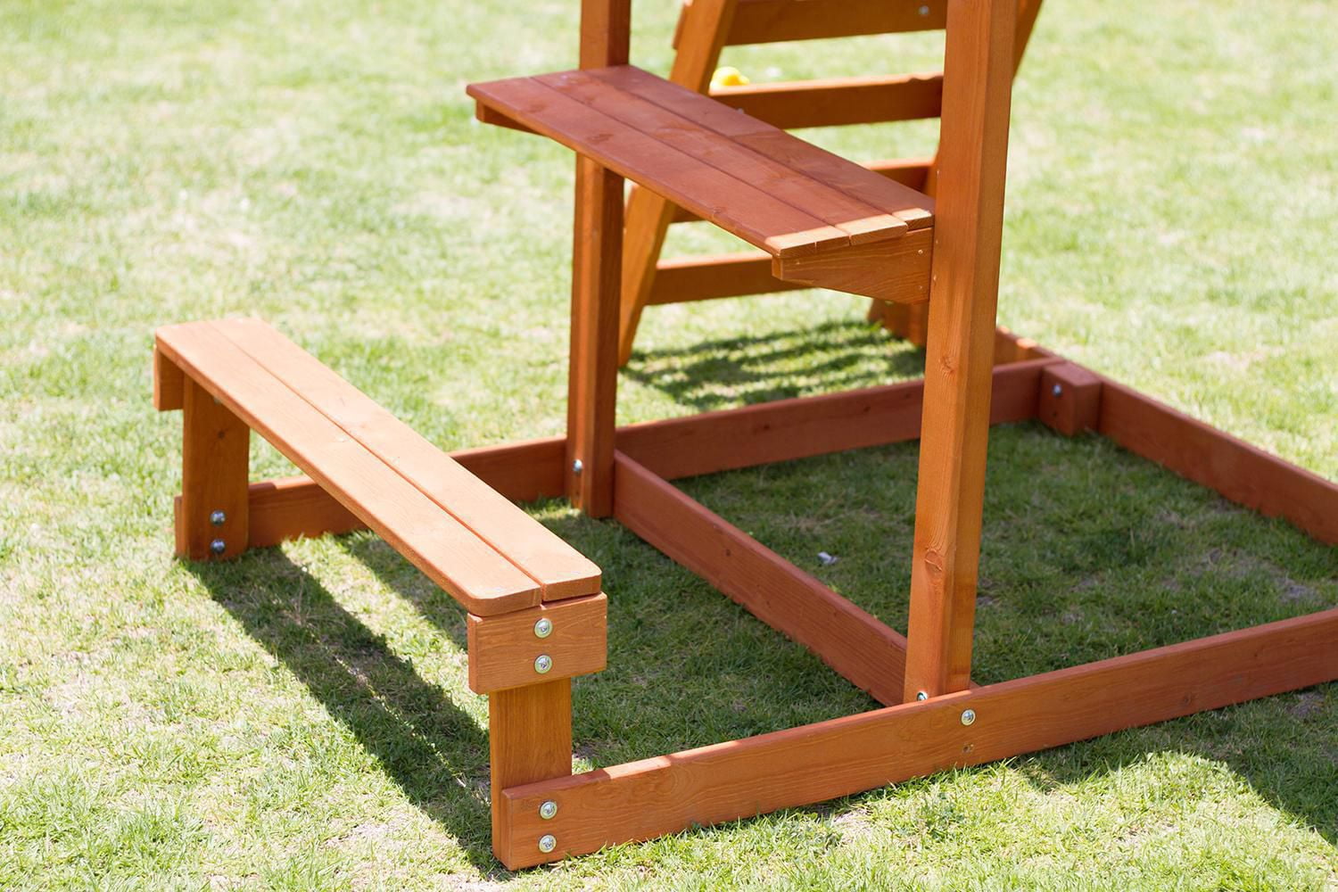 Sportspower Sunnyslope Wooden Swing Set, Kids outdoor play equipment