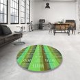 thumbnail image 4 of Ahgly Company Tapis Rectangulaire Lavable en Machine Intérieur Vert Transitionnel, 2 Pieds x 4 Pieds, 4 of 7