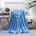 thumbnail image 1 of Agiferg Super Soft Warm Solid Warm Micro Plush Fleece Blanket Throw Rug Sofa Bedding, 1 of 2
