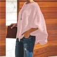 thumbnail image 1 of Women's Solid Color Casual Hollow Chain Link Loose Knitted Bat Sweater Sweater, 1 of 4