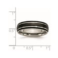 thumbnail image 2 of Bague Alliance pour Homme en Titane 6 mm Rainurée Plaquée Noire, 2 of 4