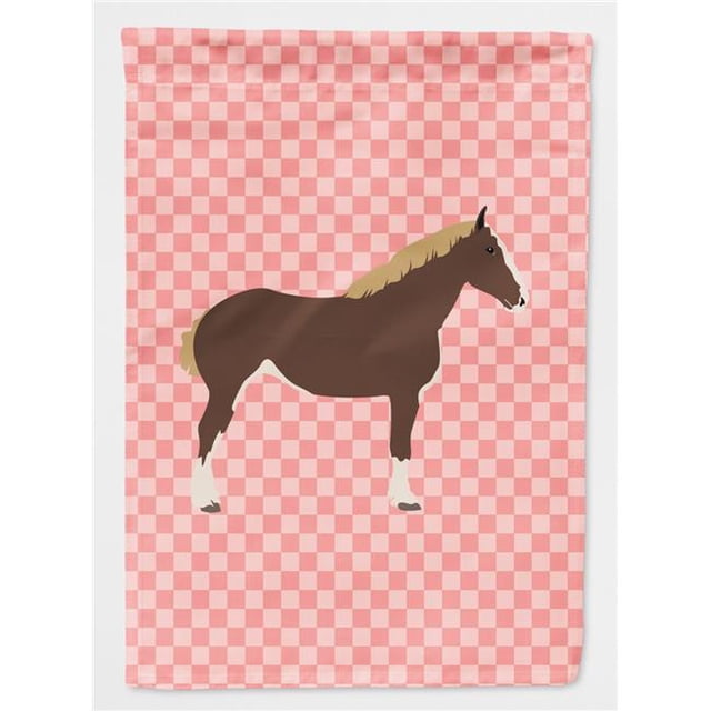 Carolines Treasures BB7906CHF Drapeau de Maison en Toile à Carreaux Roses Percheron