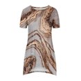 thumbnail image 4 of Hauts d'Été pour Femmes 2023 Coupe Ample Col Rond Manches Courtes T-Shirts T-Shirts Graphiques Étoiles et Rayures Blouses Décontractées et Confortables, 4 of 5