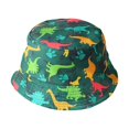 thumbnail image 1 of Kids  Cartoon Sun Protection Hat Wide Brim Dinosaur Print Baby Bucket Hats Cap, 1 of 5