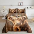 thumbnail image 2 of Erosebridal Highland Cow Bedding Sets Full with Comforter, Rustic Farmhouse Duvet Insert, Reversible, 2 of 7