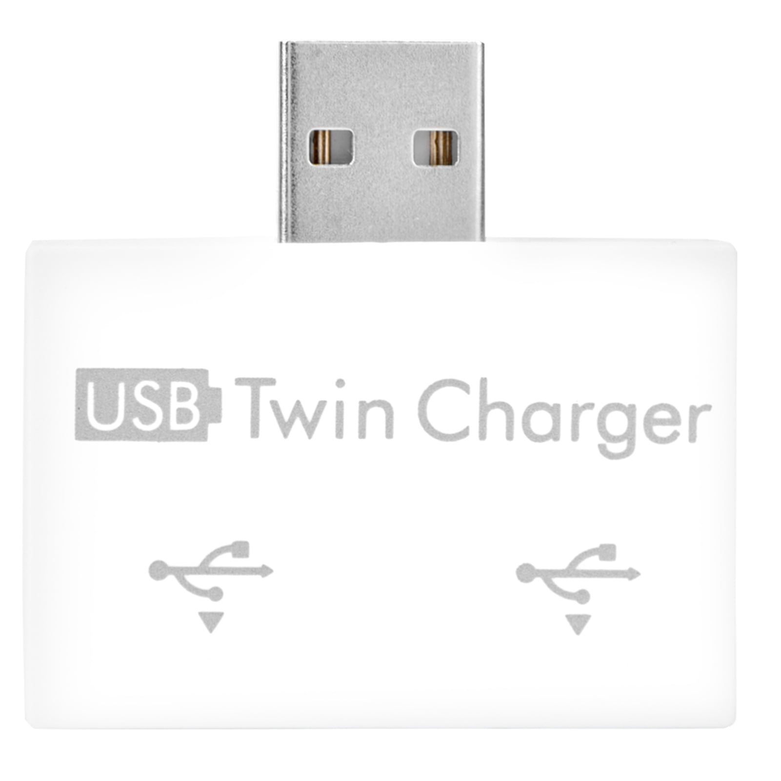 USB Splitter, Portable USB2.0 Hub USB Twin  Splitter With Two USB Ports, For Any Mobile Device Support For USB Port