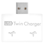 USB Splitter, Portable USB2.0 Hub USB Twin  Splitter With Two USB Ports, For Any Mobile Device Support For USB Port