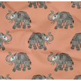 thumbnail image 4 of oneOone Organic Cotton Poplin Twill Fabric Elephant Block Print Sewing Fabric BTY 42 Inch Wide, 4 of 4