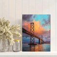 thumbnail image 2 of Qisvanset Serene Lake Sunset Pier Canvas Print 12x16 Inch Kitchen Wall Art, 2 of 8
