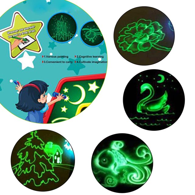 Light Drawing Pad Kids Luminescent Drawing Board Glowing Magic Drawing Board Glowing Magic Graffiti Painting Writing Educational Toy