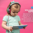 thumbnail image 2 of Refurbished JLab Audio JBuddies Studio 2 Wired Headphones, Kid-Safe Volume Limiter 85dB, Gray/Pink, Compact Folding Design, 2 of 2