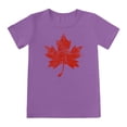 thumbnail image 2 of T-Shirts à Manches Courtes Garçon Enfants Garçons et Filles Été Fête du Canada Drapeau Feuille d'Érable Monogramme Imprimé Décontracté Col Rond Manches Courtes T-Shirt Hauts d'Été Violet 4 Ans-5 Ans, 2 of 3