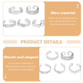 thumbnail image 3 of CHOK 5 Pcs Silver Rings Adjustable Toe Creative Decoration Personalized Women‘s, 3 of 8