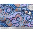 thumbnail image 2 of Soimoi Polyester Crepe Fabric Artistic Paisley Printed Fabric 1 Yard 52 Inch Wide, 2 of 3