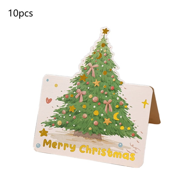 Gift Cards Christmas Christmas Tree Print Greeting Card for Florists, Bakeries, Gift Giving, Small Card, Information Card Small Christmas Tree