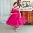 thumbnail image 1 of EGNMCR Robes de Soirée pour Femmes, Robes Formelles pour Femmes, Robes de Cocktail pour Femmes Robe Fille Robe Tout-Petit Filles Tulle Broderie Strass Nœud Robe de Fête d'Anniversaire Longues Robes Robe Fille, 1 of 9