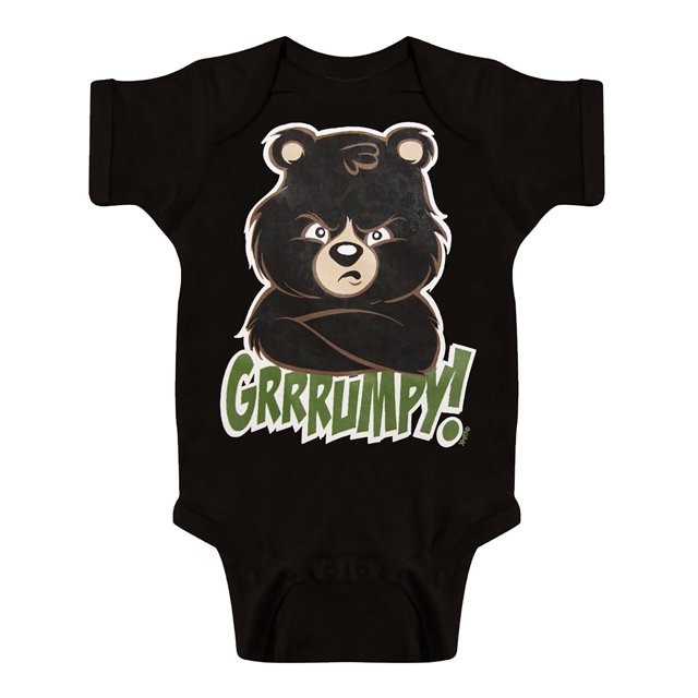 Justaucorps Ourson Grrrumpy pour Tout-Petits - Noir - 24 Mois