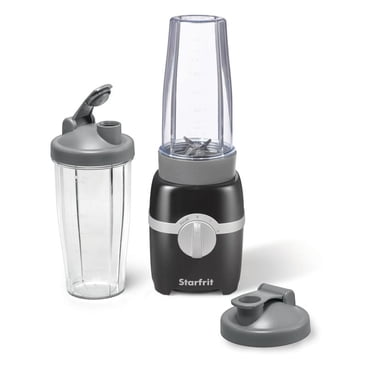 Starfrit Personal Blender, Two 828ml Cups, Stainless Steel Blade, High, Low & Pulse Modes, 300W, Black