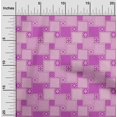 thumbnail image 2 of oneOone Silk Tabby Fuschia Pink Fabric Asian Block Tile Craft Projects Decor Fabric Printed By The Yard 42 Inch Wide, 2 of 4