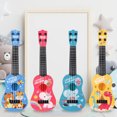 thumbnail image 4 of Children Ukulele Musical Toys 4 Strings Small Guitar Montessori Education Instruments Music Toy Musician Learning Gift light blue elephant, 4 of 6