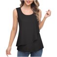 thumbnail image 2 of UPPADA Womens Ruched Tank Tops Crewneck Casual Summer Tops Solid Color Blouses Basic Sleeveless Shirts Tunic Flowy Loose Shirts,Plus Size Tops for Women Clearance, 2 of 7