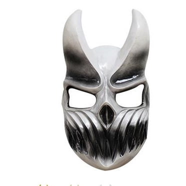 Masque d'Halloween, Masque Facial en Latex à la Mode Outils de Cosplay pour Fête d'Halloween, Jaune/rouge/noir/beige/blanc