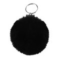 thumbnail image 4 of Fuzzy Ball Keychain Supple Comfortable Lovely Key Rings Adorable Practical Key Chains Women for Children Adults Elderly Students Black 4cm, 4 of 6