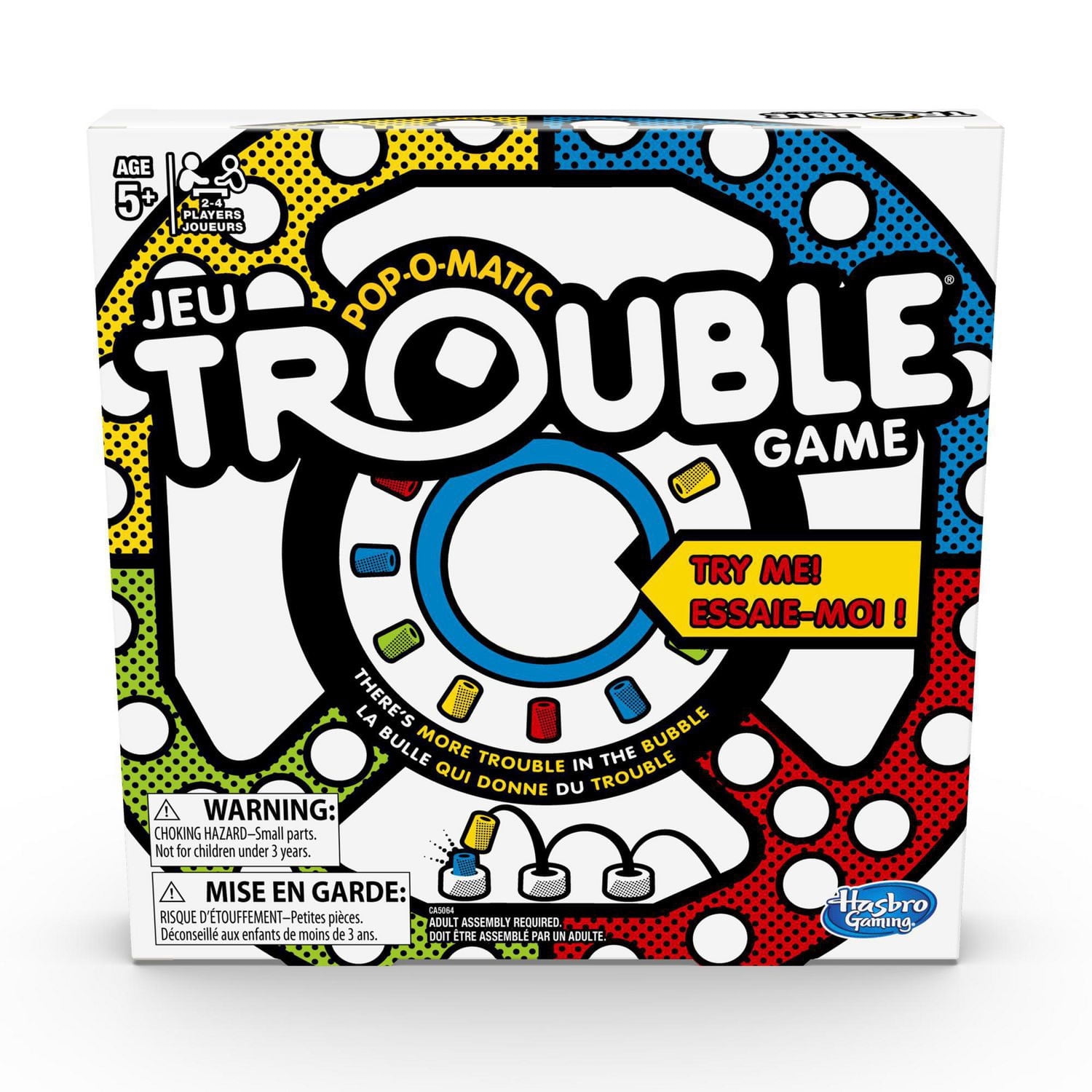 Trouble Kids Board Game, Pop-o-Matic, Family Board Games for Kids, Family Games, 2-4 Players