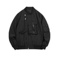 thumbnail image 3 of Sentmoon Woman Coat Solid Color Long Sleeve Collar Ski Jacket Oversized Zipper Windbreaker Waterproof Mens Clothing with Pockets Fall and Winter Delightful for Commuting and Bike Riding, 3 of 9
