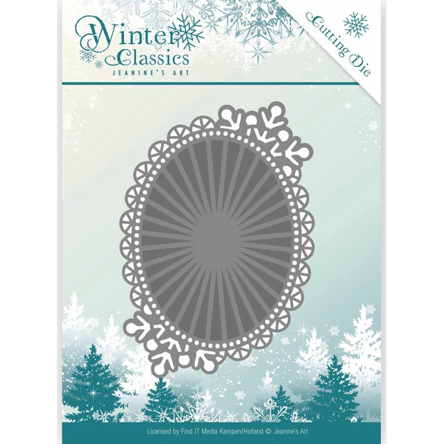Find It Trading Jeanine's Art Classiques d'Hiver Miroir Ovale