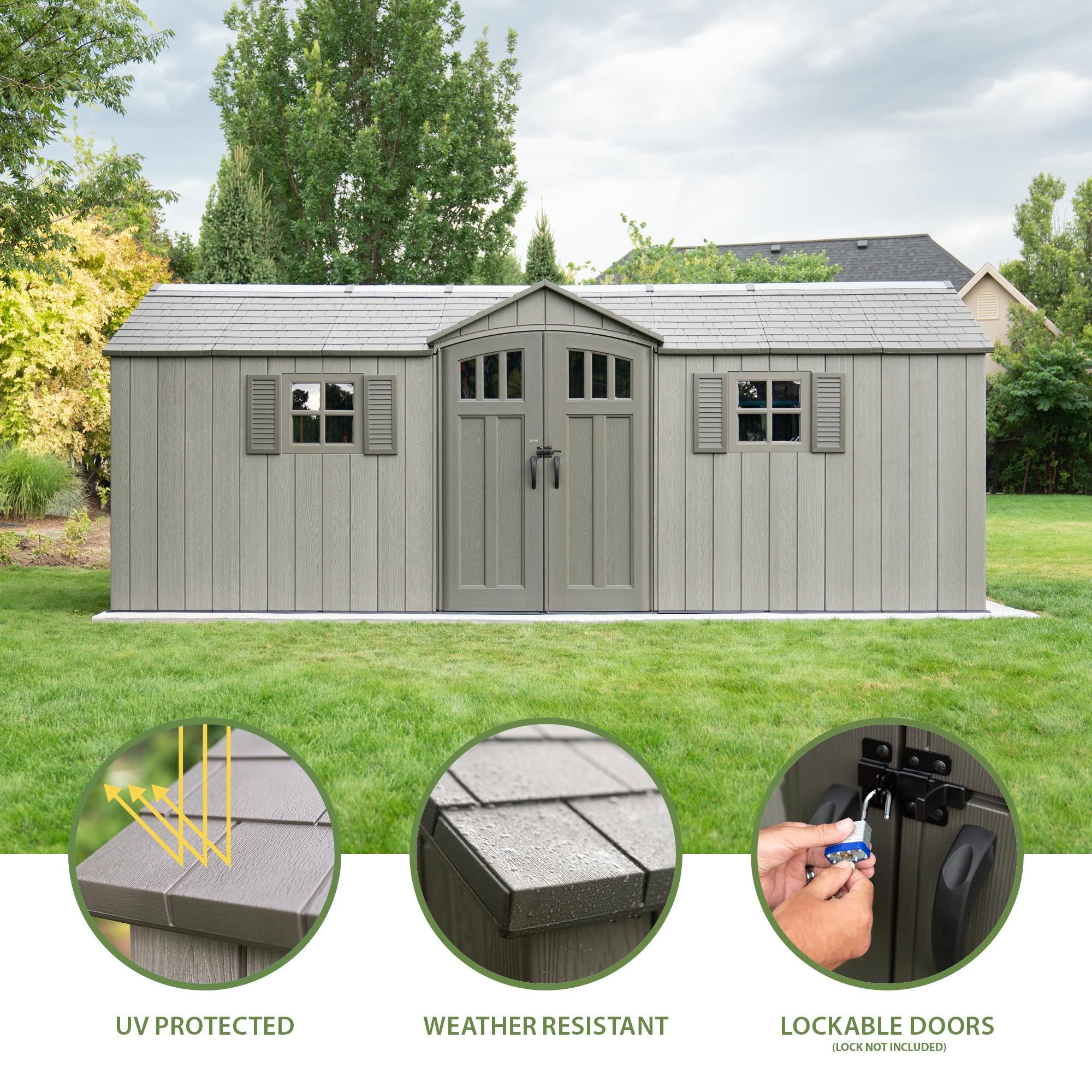 Lifetime 20 Ft. x 8 Ft. Outdoor Storage Shed