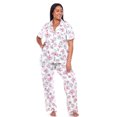 thumbnail image 2 of White Mark Ensemble de Pyjama Tropical à Manches Courtes à Boutons pour Femmes, 2 of 6