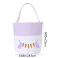 thumbnail image 3 of Easter Storage Basket Children's Party Embroidered Bunny Egg Tote Basket, 3 of 6
