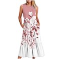 thumbnail image 1 of SDNall Womens Round Neck Sleeveless Printed Dress, 1 of 9