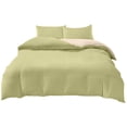 thumbnail image 2 of Washed Cotton Style 4-Piece Bedding Set Full/Queen Size Reversible Comforter Cover with Pillowcases Breathable Soft Bed Set for Dorm Room Home Decor, 2 of 6